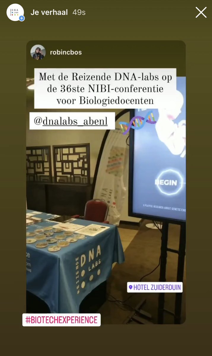 Today @Biologie_NIBI conference. Visit our booth and workshops! #biotechexperience <a href="/ABEProgOffice/">Amgen Biotech Experience (ABE) Program Office</a> <a href="/BetapartnersNL/">Bètapartners</a>