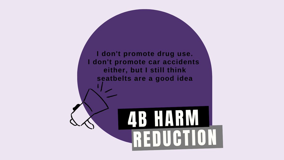 🗣️Harm reduction is a common sense response to harm done to people in our society. We value the lives of automobile drivers by normalizing seatbelts. We too value the lives of PWUD by normalizing the offering of harm reduction for them. This is not political. It is common sense.