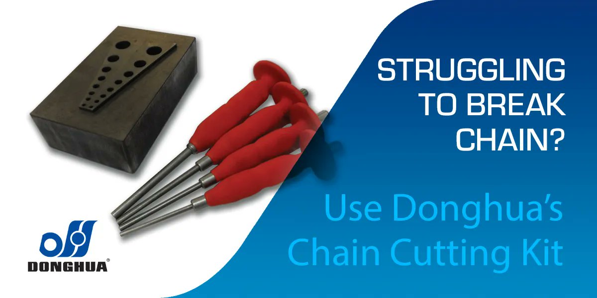 DonghuaUK's tweet photo. Our Chain Cutting Kit is designed to make the breaking of parallel pin chain quick and easy. Recommended for our Standard Chains. Order yours today by calling 01902 866200 https://t.co/zNpz00HIp5 #chain #chaincutting https://t.co/JxfK0tjJbF