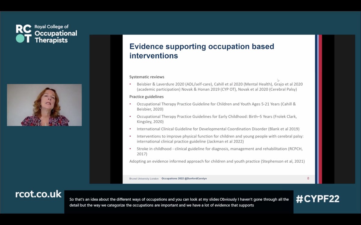 RCOT CYPF (@rcot_cypf) on Twitter photo Planning goals and occupation-focused interventions for CYPF? check the evidence first!
<a href="/DunfordCarolyn/">Carolyn Dunford</a> #CYPF22 Planning goals and occupation-focused interventions for CYPF? check the evidence first!
<a href="/DunfordCarolyn/">Carolyn Dunford</a> #CYPF22
