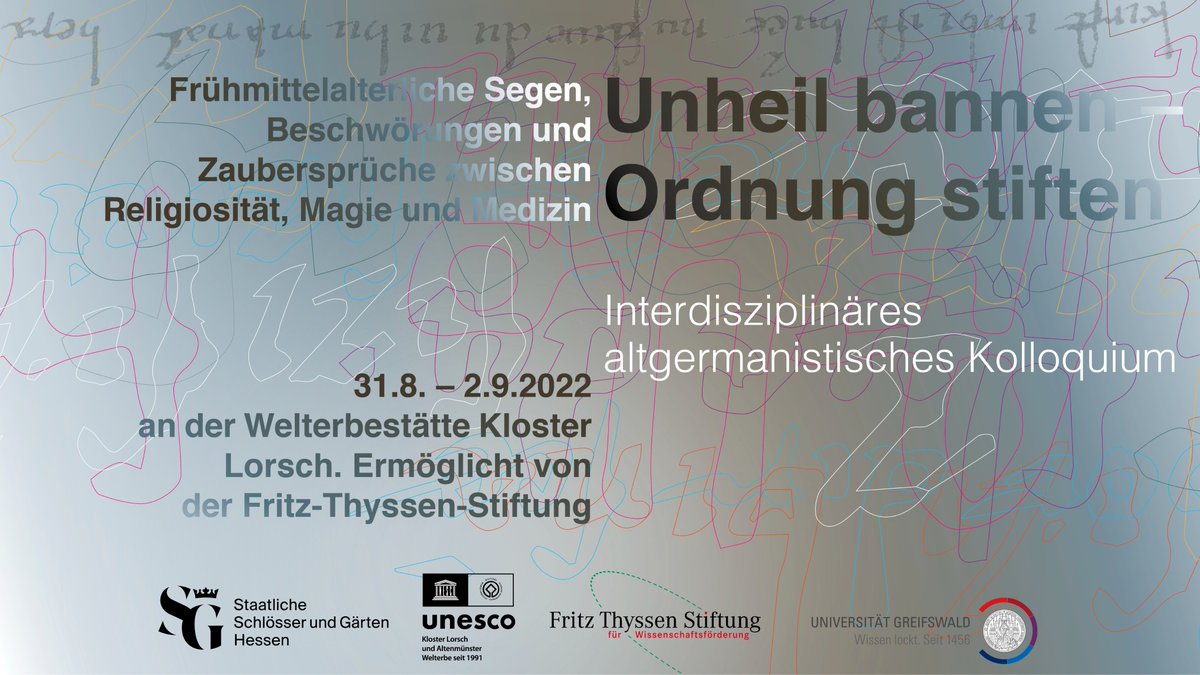 📣Der Bericht zu meiner #Tagung "Unheil bannen - Ordnung stiften" ist online 💻 Großer Dank allen Teilnehmer*innen, <a href="/UNESCOWelterbe/">Welterbedeutschland.de</a> Kloster Lorsch,  <a href="/LindaBeutel/">Linda Beutel-Thurow</a> v.d. @germanistik_sbg, <a href="/hsozkult/">H-Soz-Kult</a> u. Fritz-Thyssen-Stiftung: hsozkult.de/conferencerepo…
#medievaltwitter #AcademicChatter