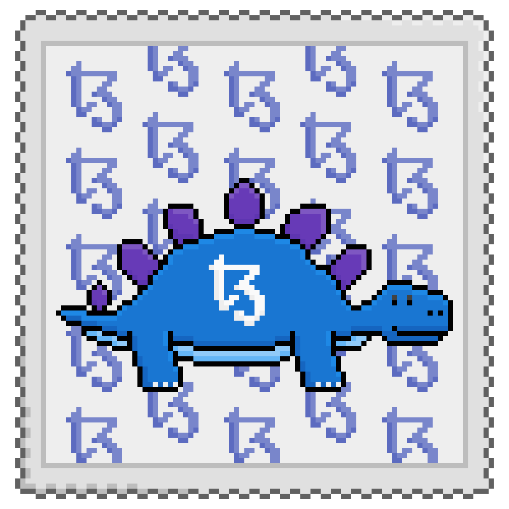 DinosaurNFTS's tweet photo. Tezosaurus #1 - Stegosaurus

Handmade pixel art dinosaur by Cryptosaurs.
Our first Tezosaurus is a Stegosaurus.

1000 x 1000 px

100 ed, 0.05 $XTZ ($0.06)

https://t.co/VT2qyJ4b8a https://t.co/FFadWpXHD1