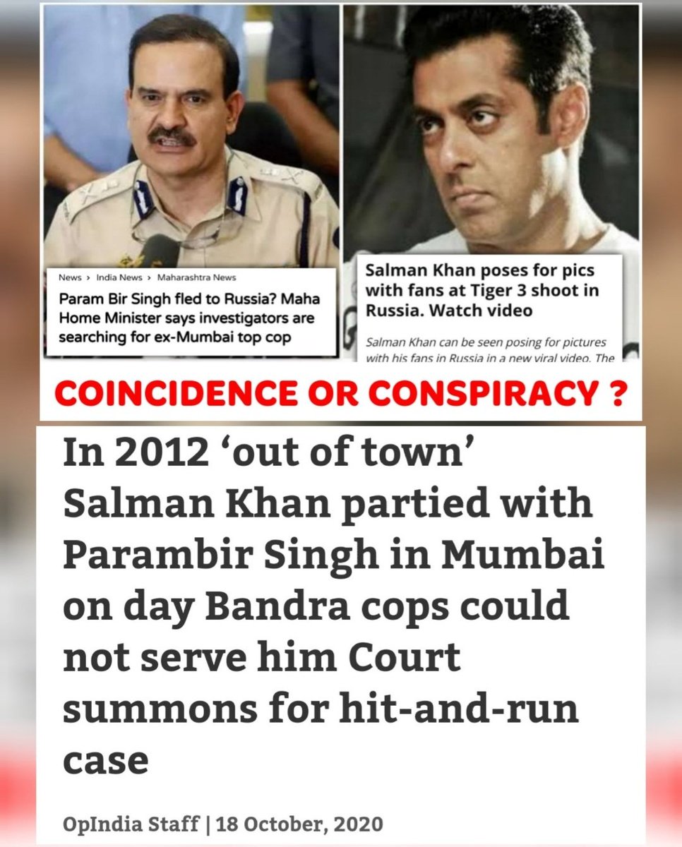 Lusifer__Girl's tweet photo. Is there any Bollywood elite superstar also behind Sachin Vaze’s reinstatement in June 2020 ? Whom did Param Bir Singh meet in Russia last year ?

Letter Drive For Justice4SSR https://t.co/y6Y8URxqxI