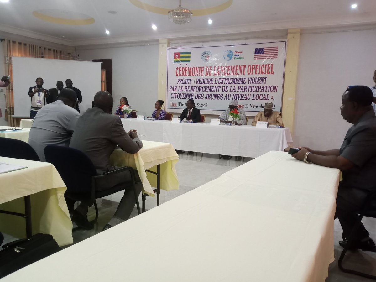 eddevelop's tweet photo. L'ONG E-D, représenté par son Chargé de Programmes prend part ce matin à la cérémonie de lancement officiel du projet "Réduire l'extrémisme violent par le renforcement de la participation citoyenne des jeunes au niveau local". https://t.co/EqC1MVpm4x