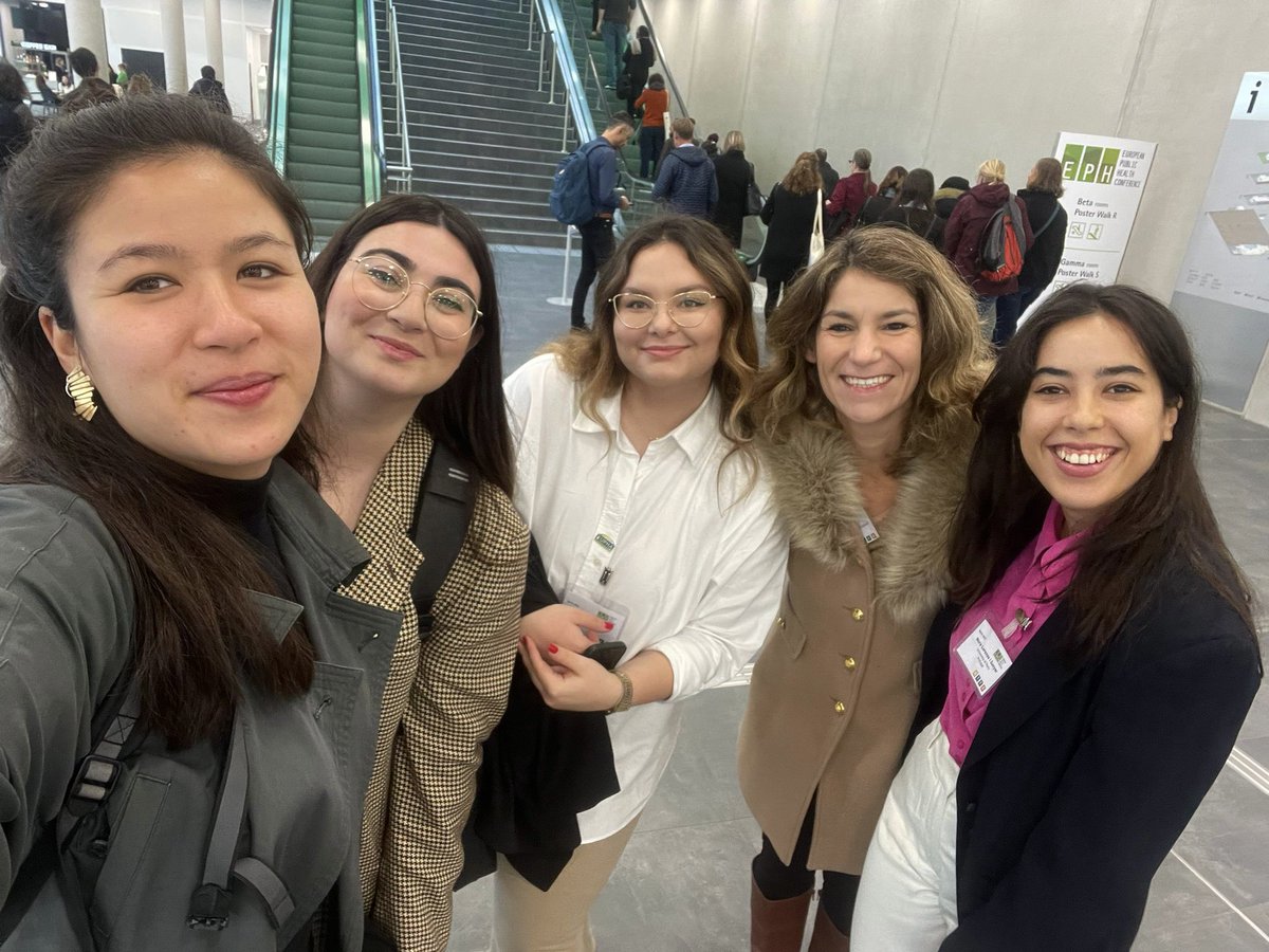 #DAY2 at the European Public Health Conference 2022 with my dear fellow women.   

Glad I had the chance to meet so many passionate young researchers these days. 

Edoardo, our fellow gentleman, where are you? Haha. 

#thisispublichealth #EPHC2022 #EUPHAatEPH2022 #EUPHAnxt