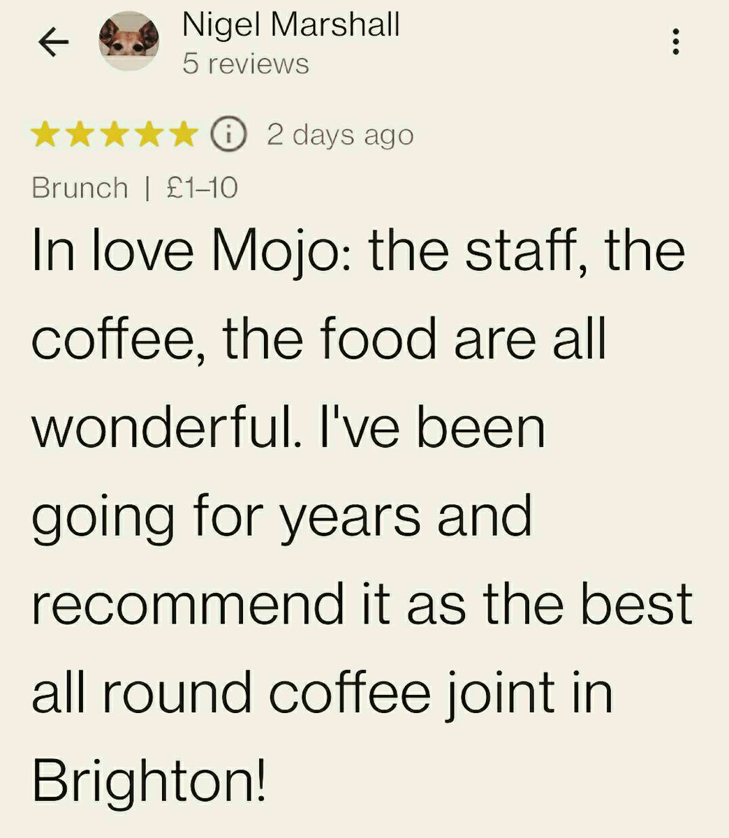 It's our amazing customers that make every day great for us 🙏❣️

#brighton #sussex #coffeelovers #cafelife #community #cheflife #Friyay #independentrestaurants #brightonfoodanddrink #shoplocal