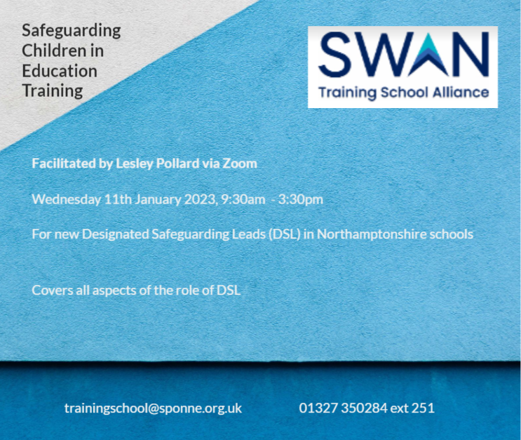 SchoolSwan's tweet photo. Do you need new Designated Safeguarding Lead training for your role in school? We have training coming up on 11.123. More details and book 👇
https://t.co/oGt1MoatBi
@Northants_TSHub #dsl #safeguardingtraining #safeguarding #designatedsafeguardinglead https://t.co/ARsE1MDDWO