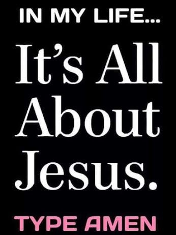 thompsonb2569's tweet photo. Amen 🙏🏻✝️❤️💯
My Life Is All About JESUS!!!
Is this true for you too? 👇🏻 https://t.co/VoI2IbcKy7