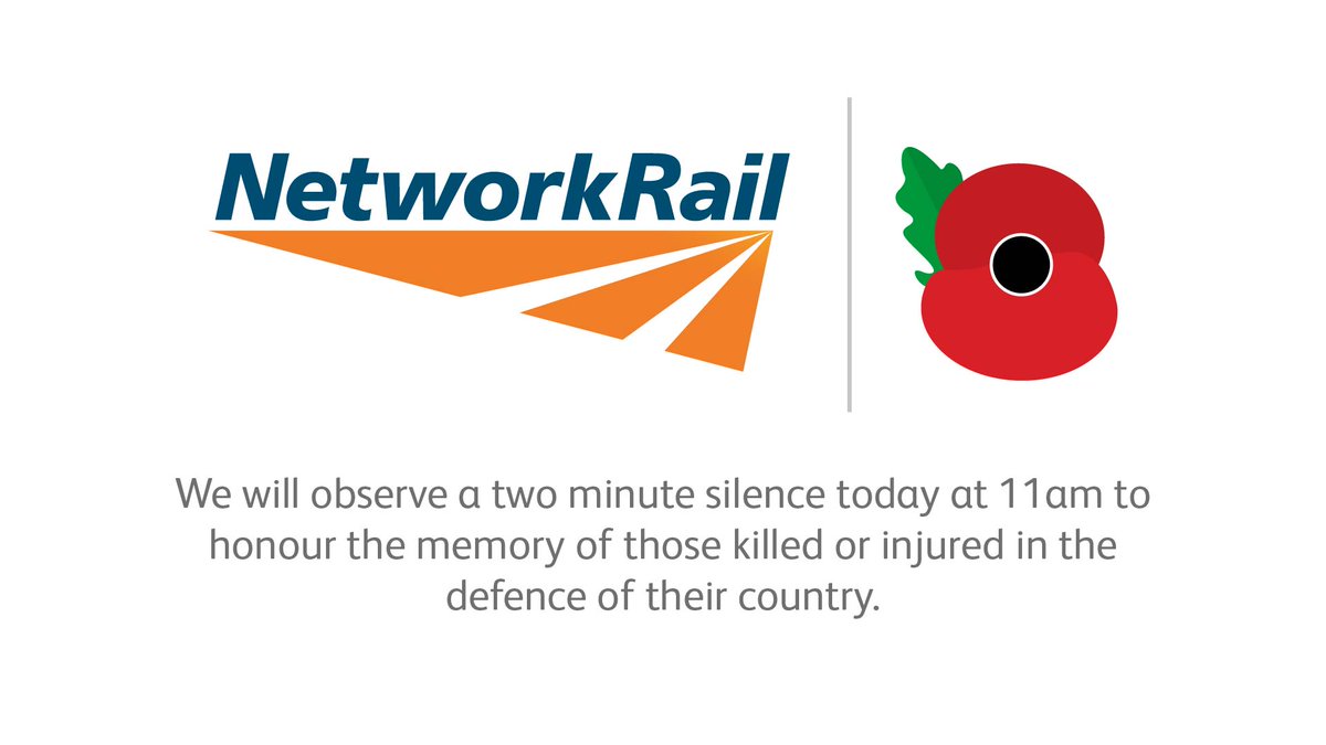 🎖️ Today is Armistice Day. At 11.00, we will observe a two-minute silence at our stations to honour our Armed Forces community, past and present.

#ArmisticeDay