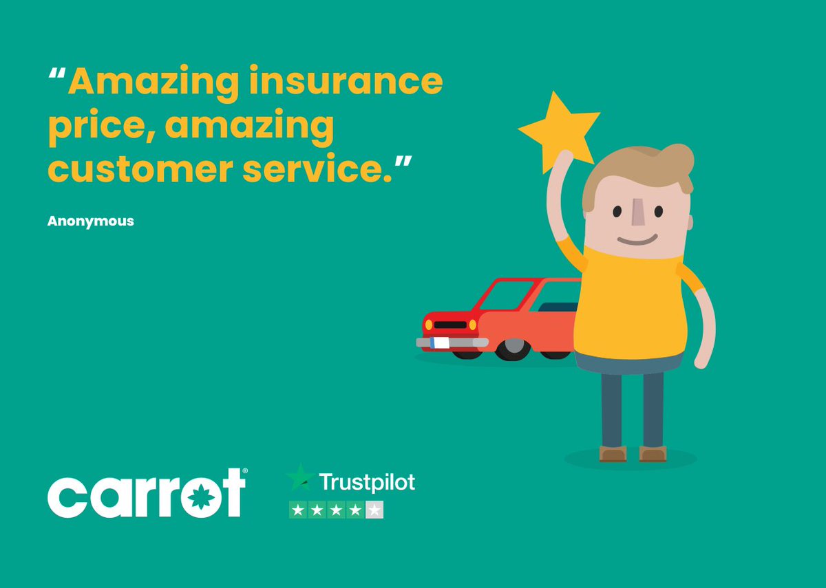 Another satisfied customer! Thanks to all our customers for their great reviews! 😊🥕🚗 #CarrotInsurance #CustomerReviews #CustomerExperience