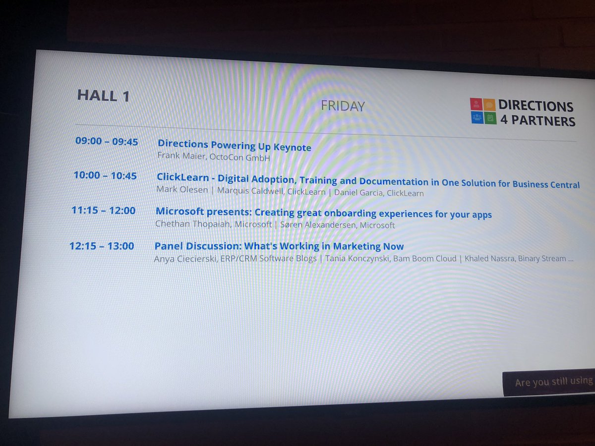 It’s official! My name is on the list for Hall 1 at 12:15pm. “What’s Working in Marketing Now” A giant room to “fill” for a Friday afternoon but I’m optimistic my marketing folks will represent!! #DirectionsEMEA2022 #directionsemea #marketing