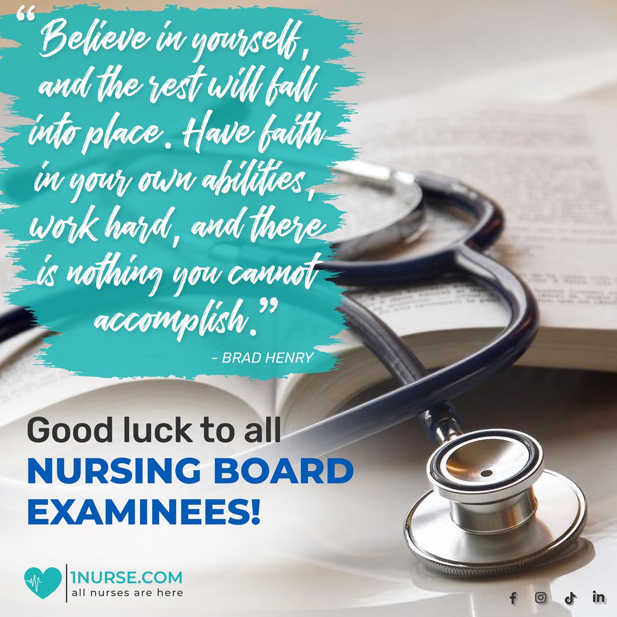 1nurseCom's tweet photo. Wishing you all the best, Future Registered Nurses! 🤍

#PNLE2022 #NLE #rn2022 https://t.co/mc422nVCuQ