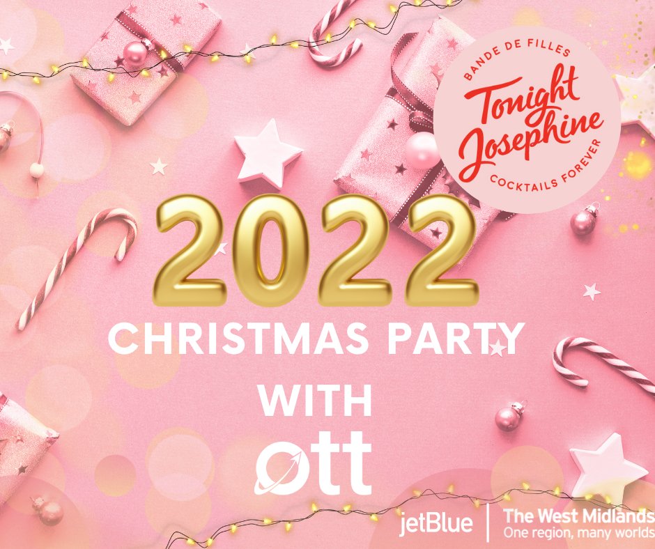 traveltraining's tweet photo. OTT Christmas Party 2022 in BIRMINGHAM! 🎄🎀

*Where: Tonight Josephine, Unit 12, The Burlington, Stephenson Street, Birmingham
*When: Thursday 24th Nov 2022, 6:30 pm – late
*Fancy dress theme: Christmas - prizes for best costumes. 😉

Register: https://t.co/A7FxiVYEGS https://t.co/iFXdL6WIZM