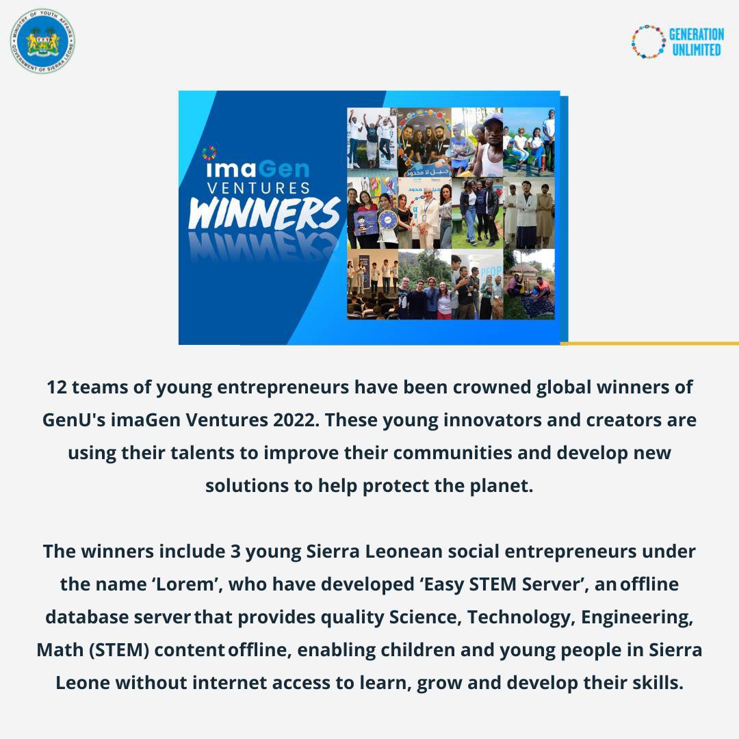 ormanbangs's tweet photo. Like the other teams who were crowned at the Global Imagen Ventures Youth Innovation Challenge 2022, Team Lorem works to solve socioeconomic challenges on the continent, and continues to demonstrate that young Africans can create and innovate! https://t.co/GVJwyPpfSy