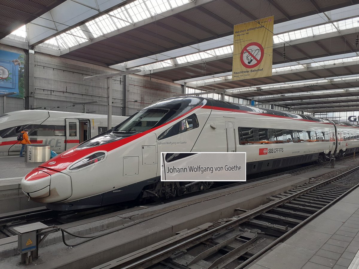 "𝗠𝗮𝗻 𝗿𝗲𝗶𝘀𝘁 𝗷𝗮 𝗻𝗶𝗰𝗵𝘁, 𝘂𝗺 𝗮𝗻𝘇𝘂𝗸𝗼𝗺𝗺𝗲𝗻, 𝘀𝗼𝗻𝗱𝗲𝗿𝗻 𝘂𝗺 𝘇𝘂 𝗿𝗲𝗶𝘀𝗲𝗻" äußerte sich #Goethe  gegenüber seiner Freundin Caroline #Herder. Passend dazu gesehen ein schicker Zug von <a href="/RailService/">RailService SBB CFF FFS</a>. #Bewegung #Reisen #Alpen <a href="/AHildebrandt70/">Alex Hildebrandt</a> <a href="/sbbnews/">SBB Medienstelle</a>