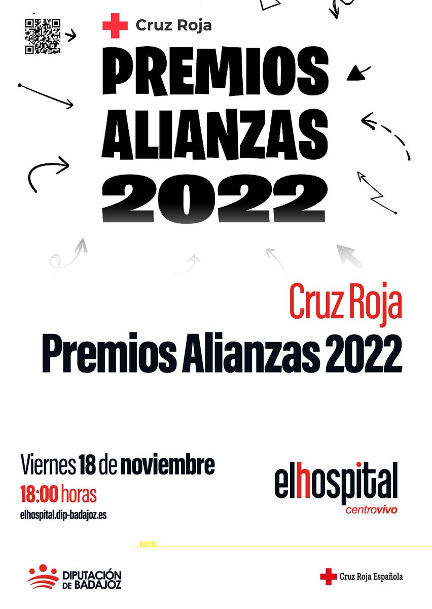 El_Hospital_'s tweet photo. 🏆 #PremiosAlianzas I Cruz Roja provincia Badajoz celebrará el evento Premios Alianzas 2022 para agradecer a todas las empresas que trabajan con el Proyecto de Reto Social Empresarial.

🗓️ 18 de nov
⏰ 18: 00 h

ℹ️ Más info: https://t.co/ZtKoGcc5Ty

#evento https://t.co/3Pr67ji9pV