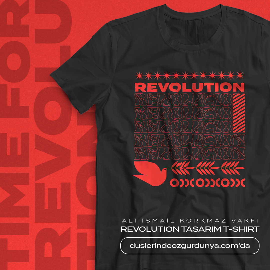 'Revolution' tişörtlerimiz satışta! 🥰 Düşlerinde Özgür Dünya'da satılan ürünlerden alarak öğrencilerin eğitimine destek olmak ister misiniz? Sipariş için profilimizdeki linki ziyaret edebilirsiniz 🤗🤗 #tisort #revolutiontisort #ALİKEV #DüşlerindeÖzgürDünya