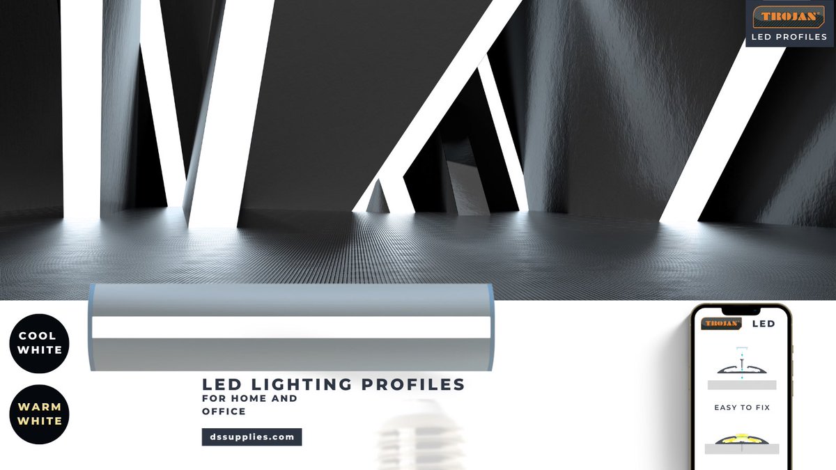 LED lighting profiles by Trojan 👈🏻 #dssupplies #led #flooring #kitchens #diy #trojan #lightingdesign