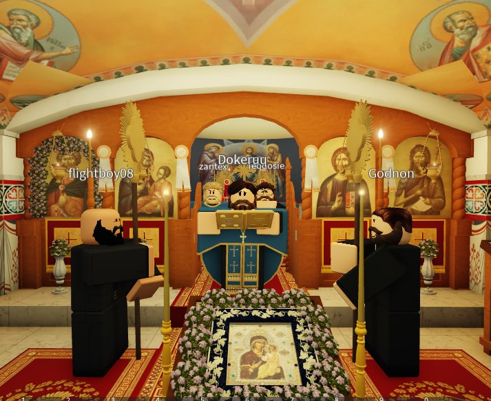 ROMORoblox's tweet photo. Yesterday, at the Great Vespers served by H.G. Ilie, the Hawaiian Iveron Icon of Theotokos arrived brought by a priest from the Serbian Metropolis of Roblox at St. Mina's church. The icon will remain there until Saturday. https://t.co/2kAdovmGep