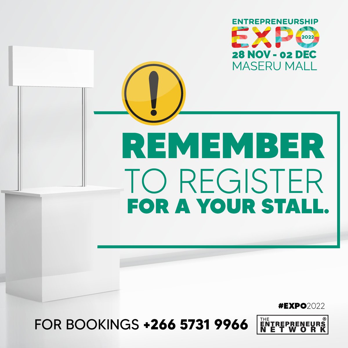 TENlesotho's tweet photo. We're just a few weeks short to the #expo2022 and let us make sure we register our businesses. Need any assistance? Contact us on 57319966
#tenlesotho https://t.co/vCQnEEoJZv