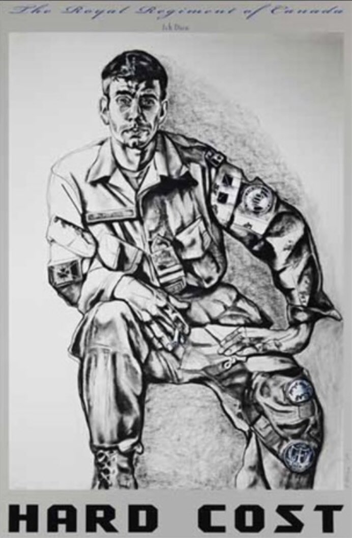 On Remembrance Day I take a moment to remember all who lost their lives in the service of Canada. This year I make special mention of my late colleague Capt Charles Pitkin, CD who we lost to PTSD this year. This sketch of Chuck in Afghanistan is by Gertrude Kearns