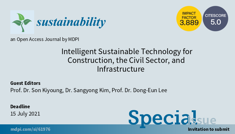 Sus_MDPI's tweet image. #CallforReading

&quot;Intelligent Sustainable Technology for Construction, the Civil Sector, and Infrastructure&quot; welcomes your reading

Edited Prof. Dr. Son Kiyoung, including 14 papers 

#automationinconstruction #constructionrobot #optimization
 
mdpi.com/journal/sustai…