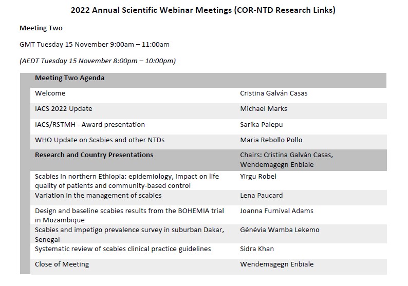 Only a few days to go until the IACS Control Meeting 2 (COR-NTD Research Links) 

Access Meeting 2 Agenda here: bit.ly/3NW3XTY

Tues 15 Nov 2022 9am - 11am GMT
REGISTER: bit.ly/3CGcvZS