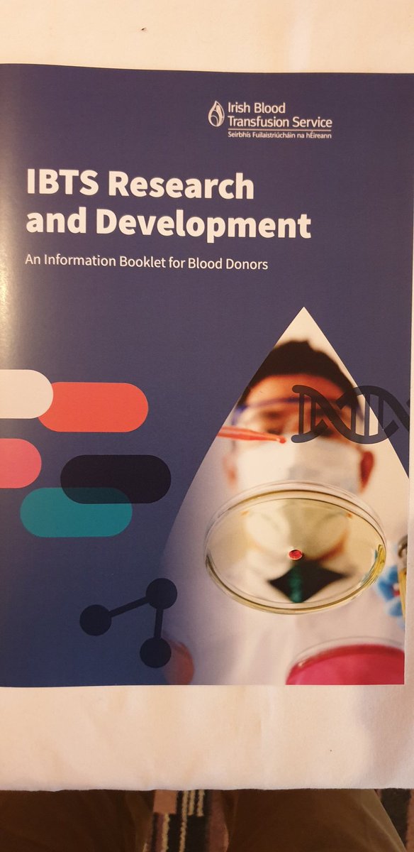 Information booklet  for Blood Donors on IBTS Research and Development now available <a href="/Giveblood_ie/">Giveblood</a> #BlooDHIT2022