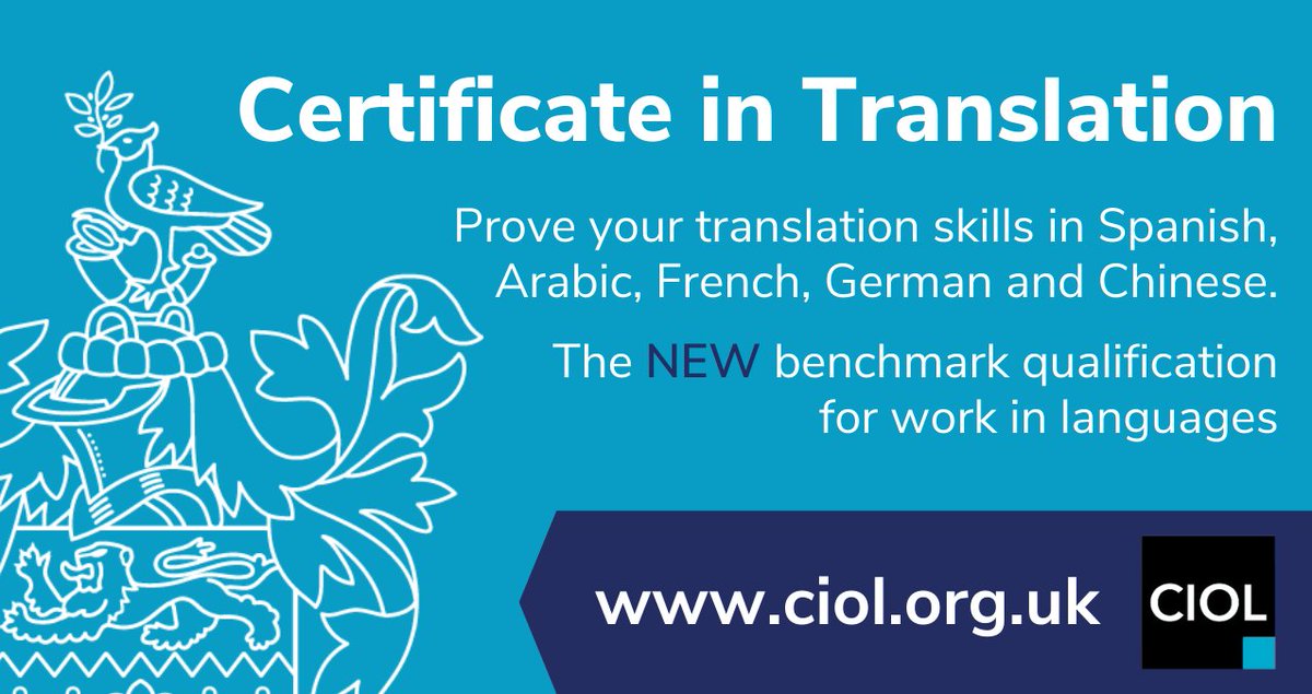 “Congratulations to all you pioneering translators who braved the first sitting of the #CertTrans this week… In short, it’s as #CIOL says it is, an early-career #translation qualification that good linguists have a shot at passing.” Thanks @TranslatorStu ciol.org.uk/CertTrans