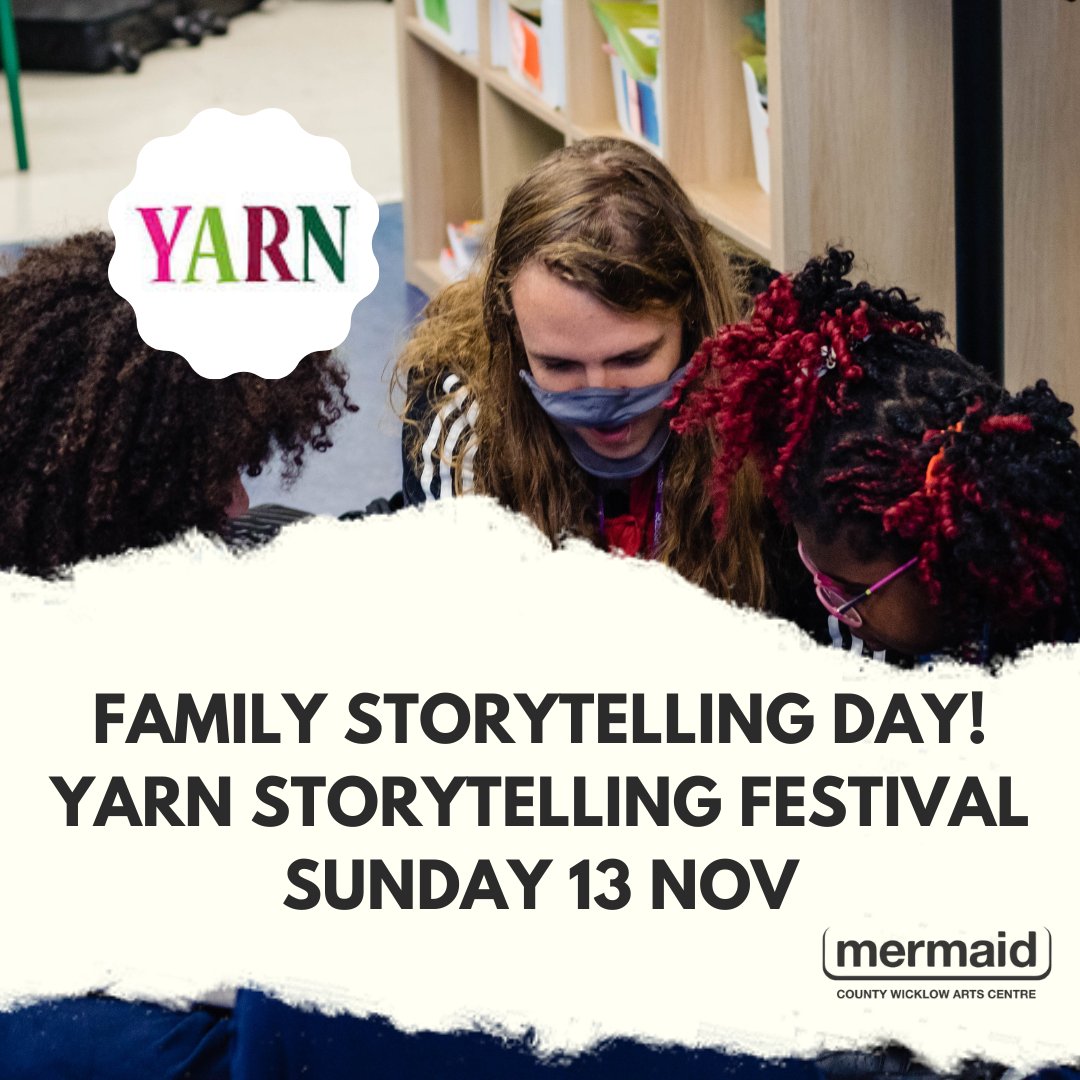 SuperPaua's tweet photo. We'll be in Bray this Sunday at @mermaidarts  as a part of @YarnFestival with our last Family Storytelling Day of the year. We'll be there with a workshop, listening party and storytelling activities in the foyer. https://t.co/o9ug6VV4UL