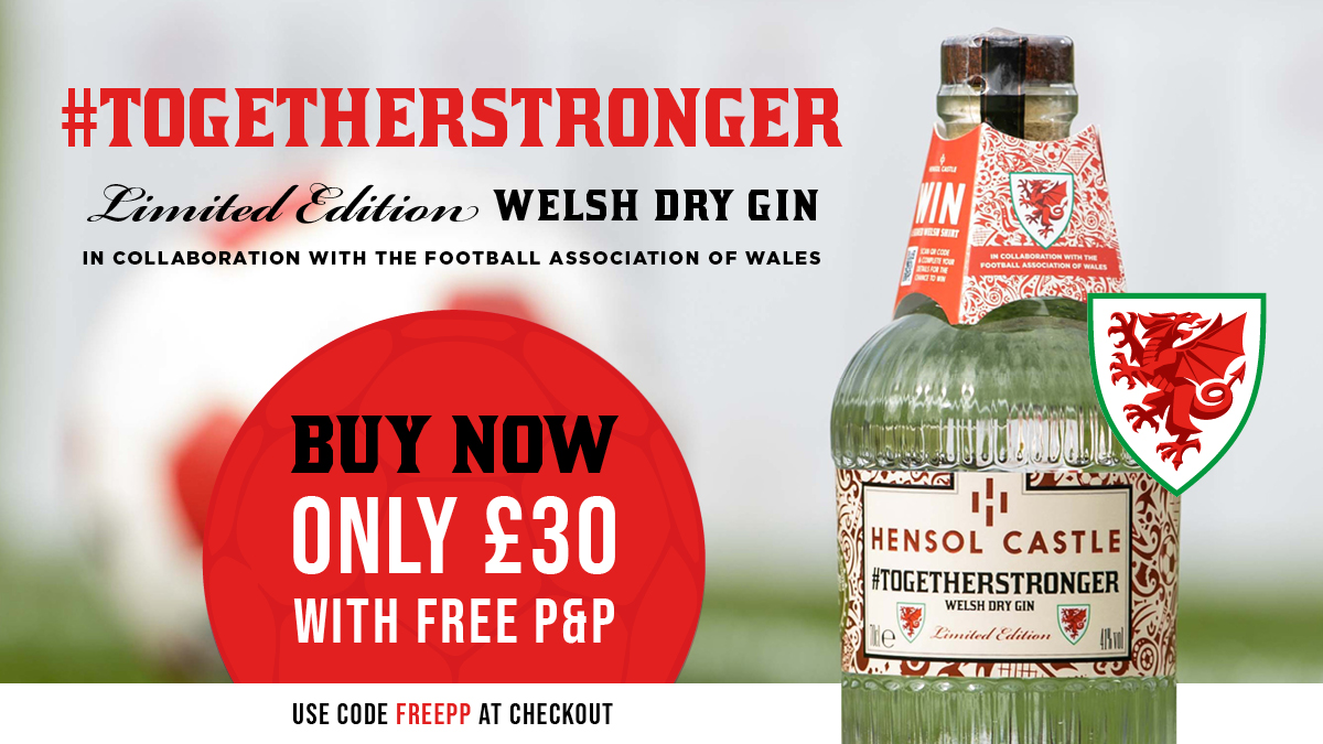 Hensol Castle Distillery (@hc_distillery) on Twitter photo ⚽️10 DAYS TO GO⚽️
With the first match just around the corner, now is the perfect time to order your #TOGETHERSTRONGER limited-edition gin. 🏴
In collaboration with <a href="/FAWales/">FA WALES</a>, this gin the perfect way to raise a glass to the boys and show your support.🤩 hensolcastledistillery.com/product/hensol… ⚽️10 DAYS TO GO⚽️
With the first match just around the corner, now is the perfect time to order your #TOGETHERSTRONGER limited-edition gin. 🏴
In collaboration with <a href="/FAWales/">FA WALES</a>, this gin the perfect way to raise a glass to the boys and show your support.🤩 hensolcastledistillery.com/product/hensol…