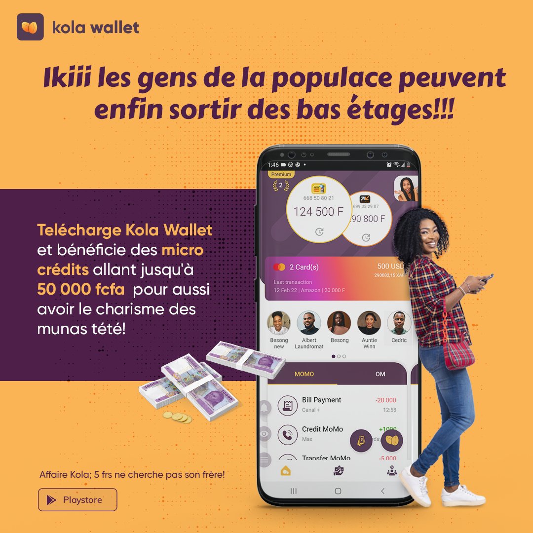 KolaWallet's tweet photo. KOLA Wallet Officiel met tout le monde en haut!

Rejoins la comunauté Kola wallet et profites des dernieres astuces pour faire tes transactions financieres !!!!
Kola wallet est disponible gratiutement sur play store 👉https://t.co/mnywyivX8l
#lapopulace  #kolawallet #kolagroup https://t.co/lfTWpFvT4K