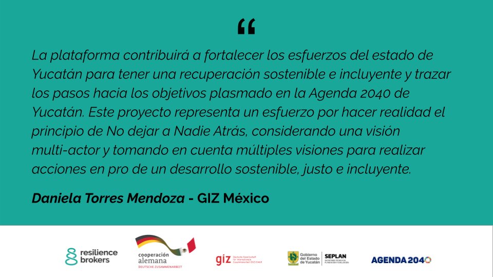 Motivated after receiving encouraging feedback on our “Pathway for a Sustainable Covid Recovery in #Yucatán” project from Daniela Torres Mendoza on behalf of @GIZMexico.
#ClimateResilience