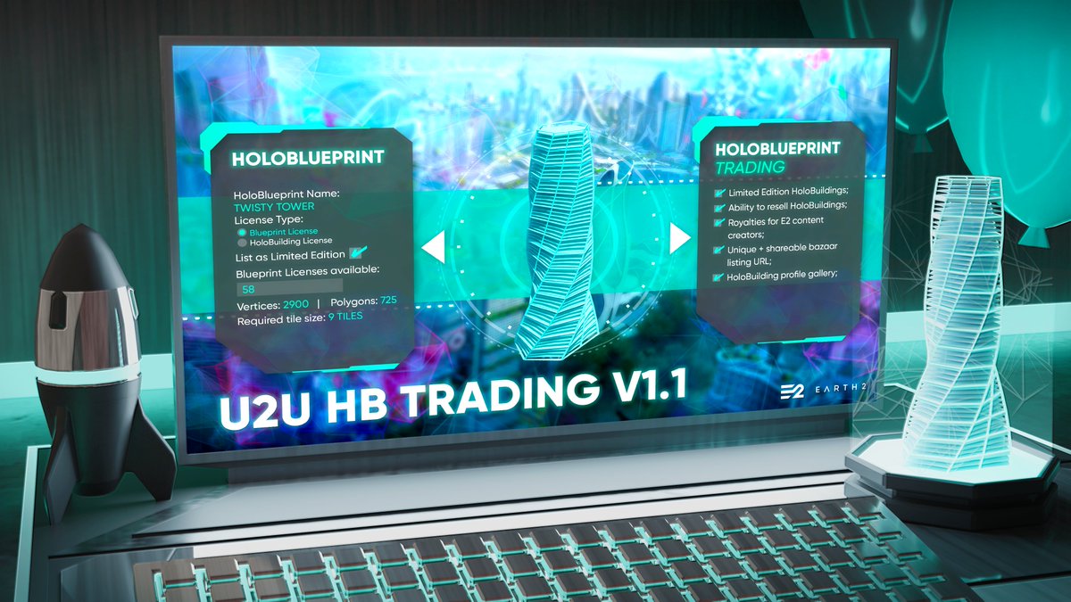 #U2UHBTrading v1.1 is an example of our dedication to support #Creators on #Earth2. Anyone can join #Earth2 for free, create &amp; sell for E$ (E$1.00=$1.00USD) then withdraw or spend on our Platform. This release also includes some other useful updates 🙏

earth2.io/news/u2uhbv11