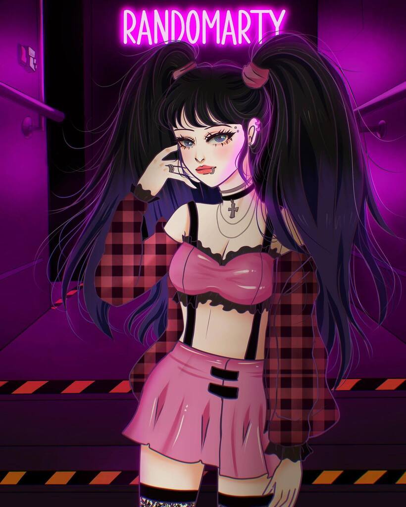 randomarty23's tweet photo. Just practicing background, i love how this art turned out 💖🖤💖🖤 #randomarty #digitalart #practice #ipaddrawing #procreate #originalcharacter #anime #openforartcommission #pink #punk #gothicgirl #fashion https://t.co/Ybxx4ZzKnr https://t.co/mDtiueA9nR