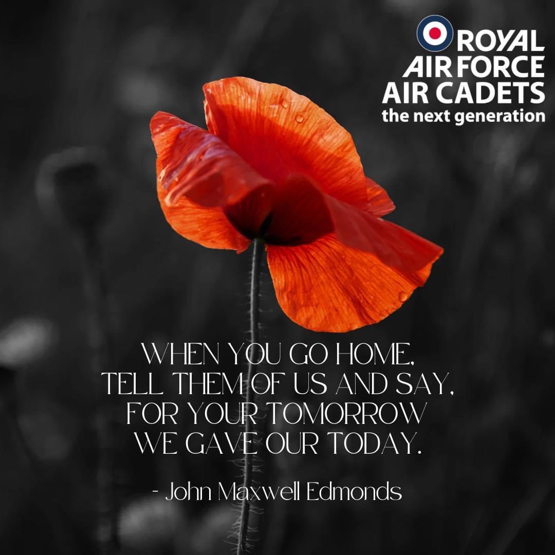 They shall grow not old, 
as we that are left grow old:
Age shall not weary them, 
nor the years condemn. 
At the going down of the sun and in the morning, 
We will remember them.
