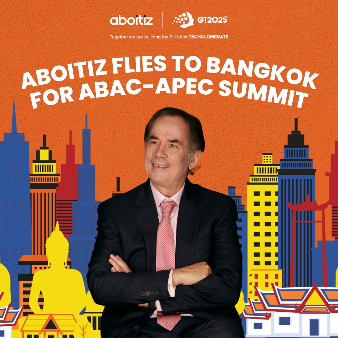 #Aboitiz is helping form the future of the world economy! 🌎📈 Our President and CEO, Sabin Aboitiz, will fly to Thailand to meet with world leaders about economic recovery, sustainability, regional economic integration, digitalization and inclusion.

🔗: aboitiz.com/aboitiz-ph-biz…