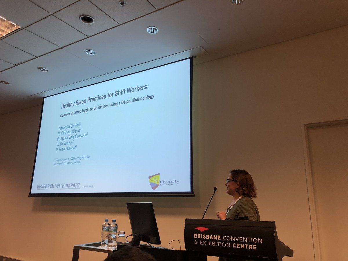 Dr Charlotte Gupta (@cc_gupta) on Twitter photo Excellent talk today from <a href="/SleepHygienePhD/">Alexandra Shriane</a> from <a href="/CQUni_Appleton/">Appleton Institute</a>. Alex presented her awesome Delphi study used to create sleep hygiene guidelines targeted for shiftworkers. Great work from dreamt eam incl <a href="/PhDsleepy/">Grace Vincent</a> @Sal_Ferguson <a href="/yusunbin/">Yu Sun Bin</a> and Dr Gabby Rigney 🙌 #SDU2022 Excellent talk today from <a href="/SleepHygienePhD/">Alexandra Shriane</a> from <a href="/CQUni_Appleton/">Appleton Institute</a>. Alex presented her awesome Delphi study used to create sleep hygiene guidelines targeted for shiftworkers. Great work from dreamt eam incl <a href="/PhDsleepy/">Grace Vincent</a> @Sal_Ferguson <a href="/yusunbin/">Yu Sun Bin</a> and Dr Gabby Rigney 🙌 #SDU2022