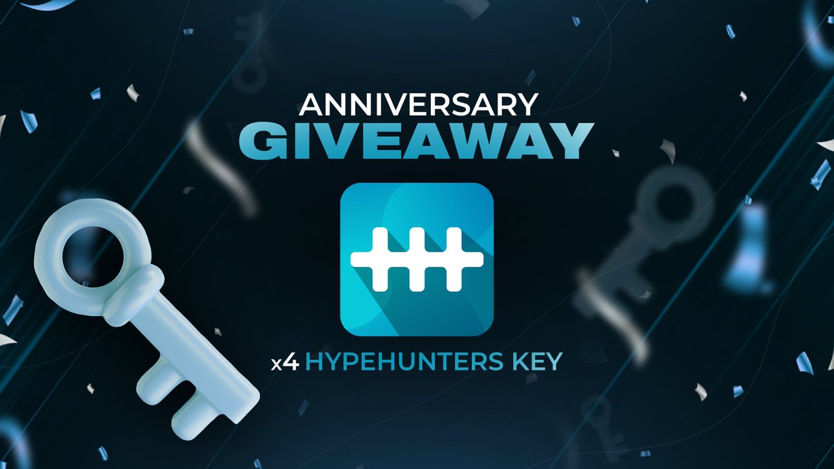 HypeHuntersEU's tweet image. 🎂 4TH ANNIVERSARY GIVEAWAY 🎂

x4 HypeHunters Monthly Key

Rules:
- Follow @HypeHuntersEU
- Like and RT 💙♻️
- Tag your cookbuddy 👩‍🍳