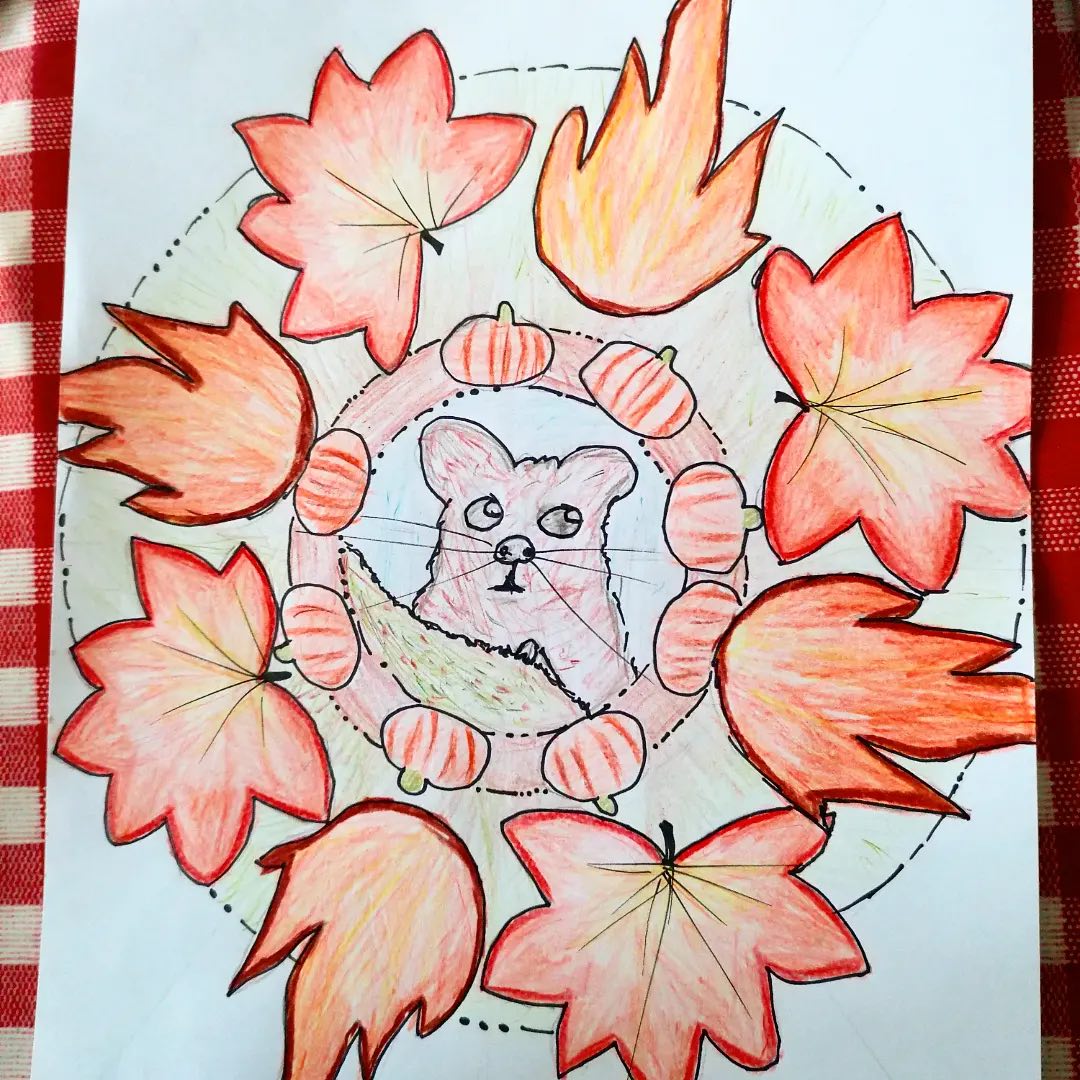 Autumn Mandala Art by one of my 9 year old students! ✏️Isnt it gorgeous? 🍂 #autumn2022 #fall2022 #mandala #mandalaart #drawing #colouring #coloring #colouredpencils #coloringpencils #leaves #pumpkins #sketch #kidsart #artworkshop #artclass #artlondon #arttuition #arttutor