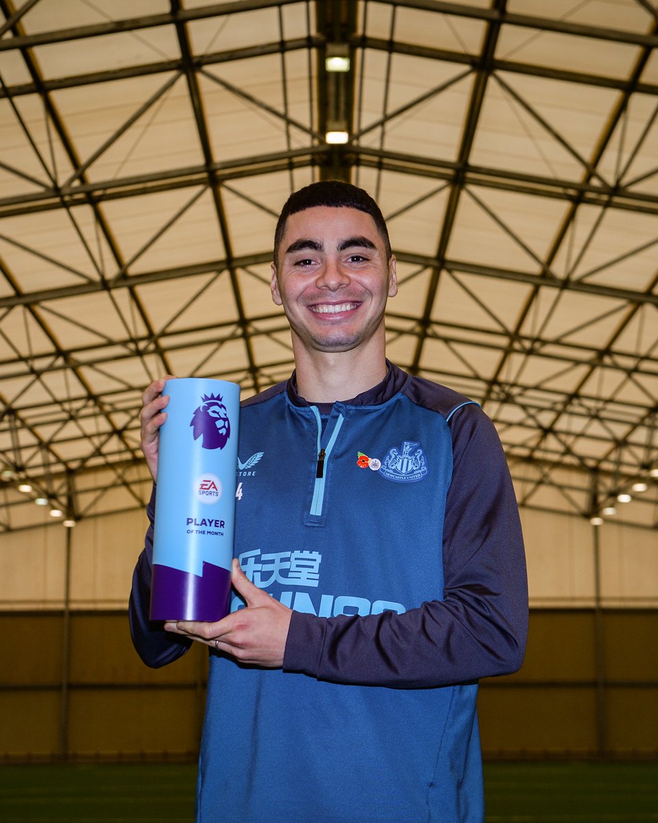 NUFC's tweet image. 🤩 WOR MIGGY! 🤩

Miguel Almirón has been named the Premier League Player of the Month for October! 🇵🇾