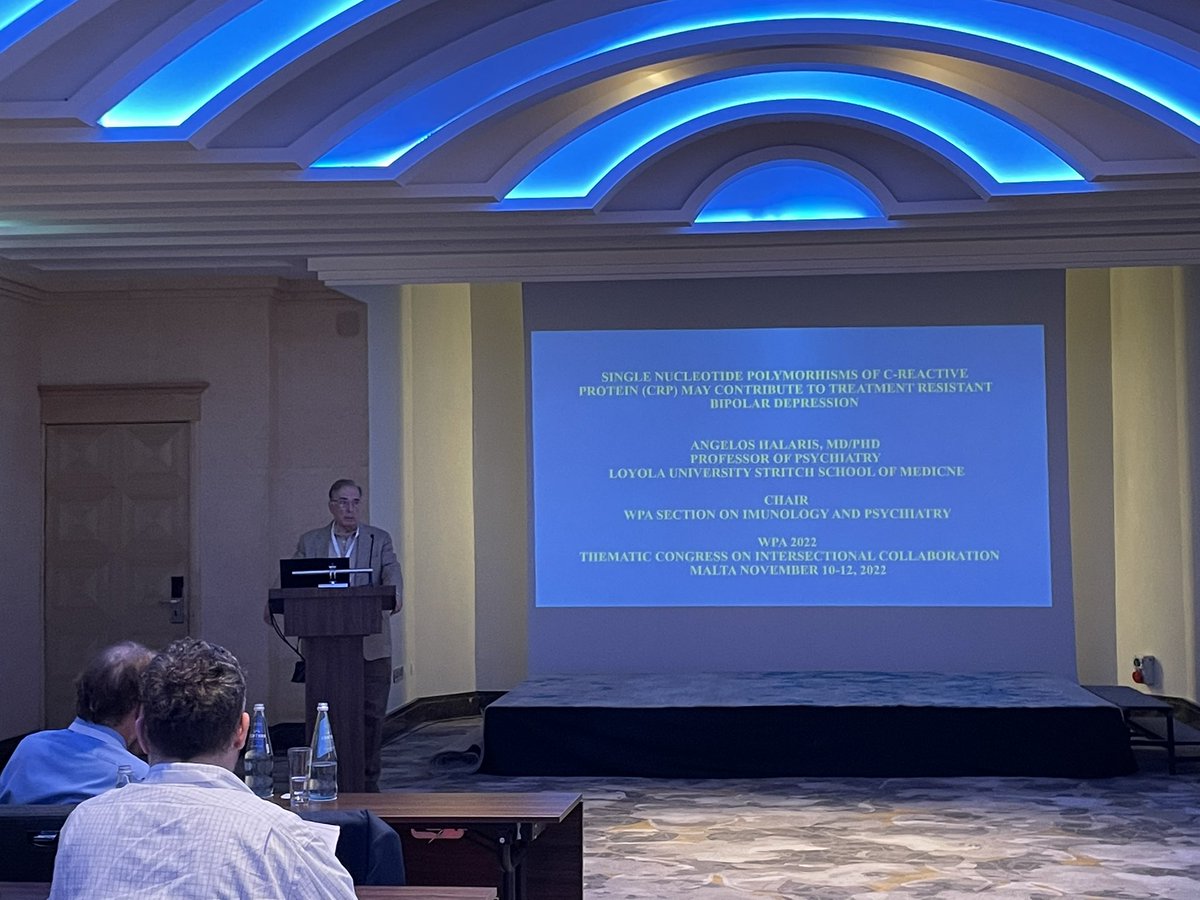WpaThematic's tweet photo. Day 2 of #wpaThematic is on with two intersectional symposia on Immunology and genomics & innovations in the treatment of Schizophrenia #wpa #menta_health #malta https://t.co/9WL6FrmIuV