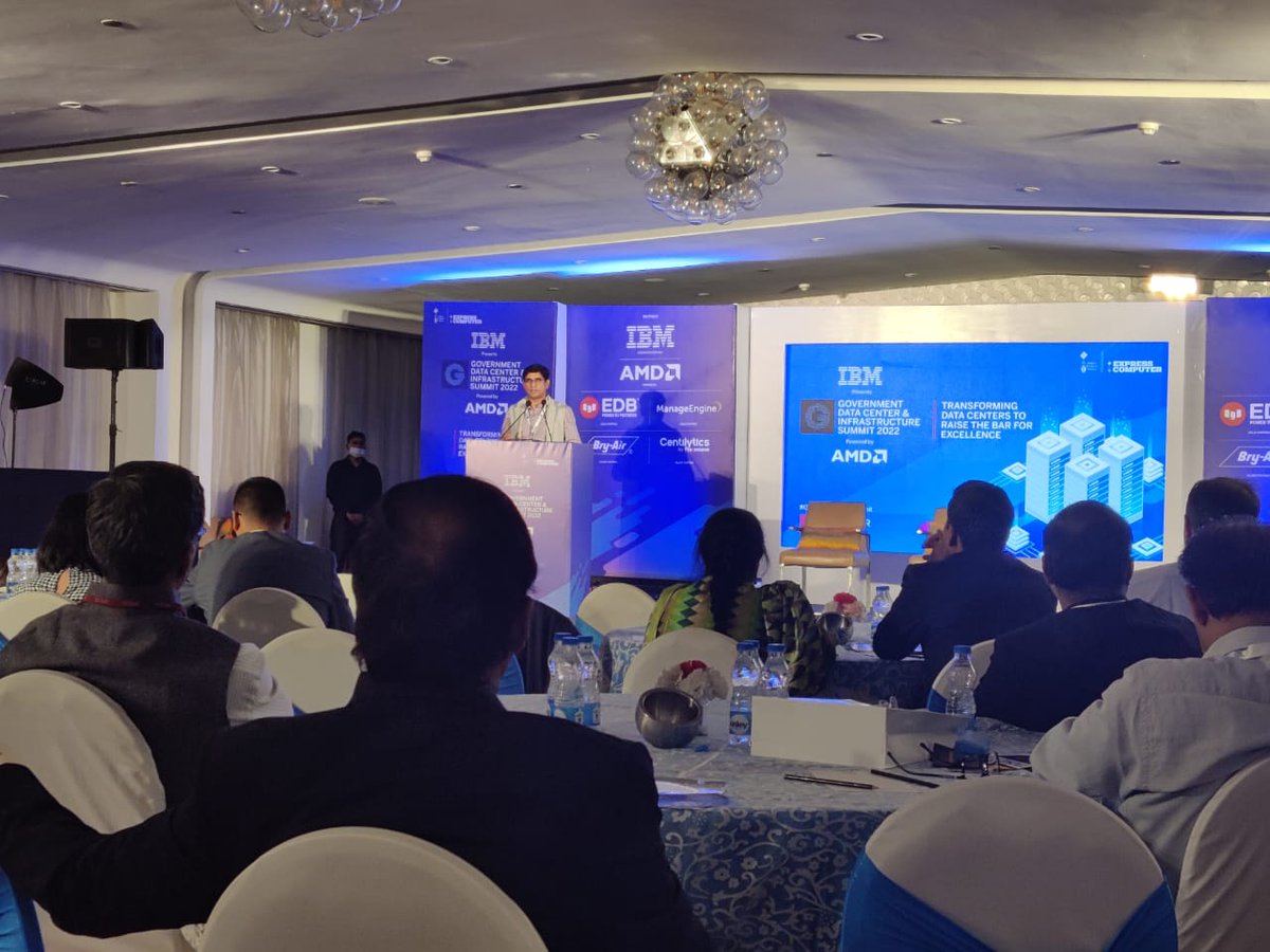 PatankarRishi's tweet photo. Excited to deliver the 'Key Address' at the Government Data Center and Infrastructure Summit 2022 organised by @ExpComputer  @ibm_in @academy_csc @CSCegov_ @PMGDISHA @Tele_Law https://t.co/vOUm7xEiLC