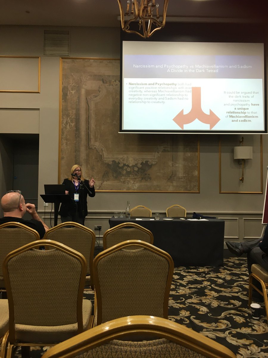 MiriamKing01's tweet photo. Just finished presenting my research @PsychSocIreland annual conference. There's nothing like starting your day talking about psychopathy, Machiavellianism, narcissism and sadism 😁 Friday feels...! #PSIConf22 #Psychology #DarkTraits https://t.co/0KOJkGyix3