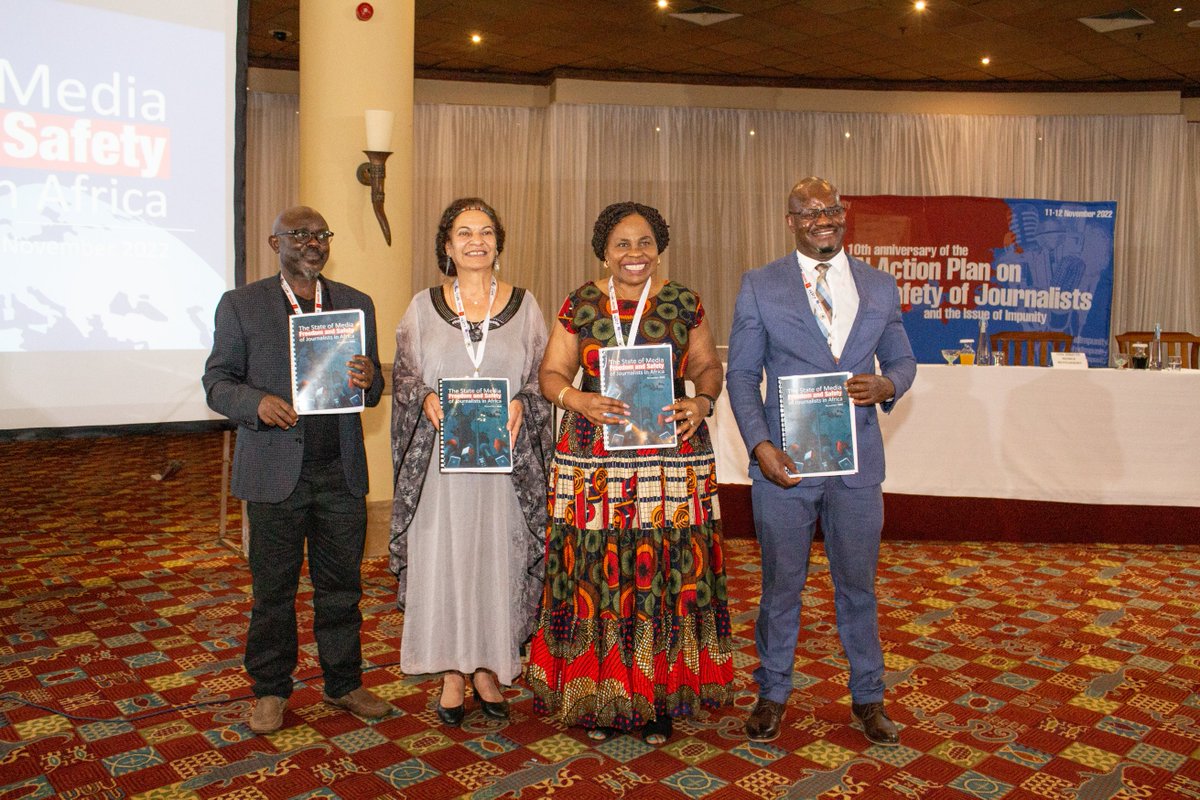 UNESCOsouthernAfrica #Education #Sciences #Culture (@unescorosa) on Twitter photo In valuing partnerships, <a href="/unescoROSA/">UNESCOsouthernAfrica #Education #Sciences #Culture</a> appreciates all media institutions and stakeholders for contributing towards the just successfully launched comprehensive State of Media Freedom & Safety of Journalists in Africa Report at the #IDEI2022 in Vic Falls, Zimbabwe.
<a href="/InfoMinZW/">Ministry of Information, Publicity & Broadcasting</a> In valuing partnerships, <a href="/unescoROSA/">UNESCOsouthernAfrica #Education #Sciences #Culture</a> appreciates all media institutions and stakeholders for contributing towards the just successfully launched comprehensive State of Media Freedom & Safety of Journalists in Africa Report at the #IDEI2022 in Vic Falls, Zimbabwe.
<a href="/InfoMinZW/">Ministry of Information, Publicity & Broadcasting</a>
