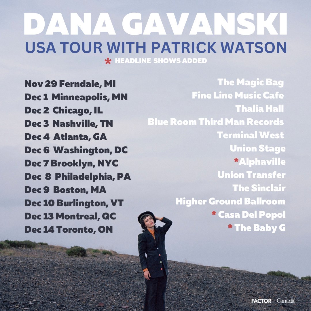 Just announced - @danagavanski will play Toronto on 14th Dec. Tickets on sale now: showclix.com/event/dana-gav… @TransmitPresent @Flemisheye @elizaniemi @LukaKuplowsky