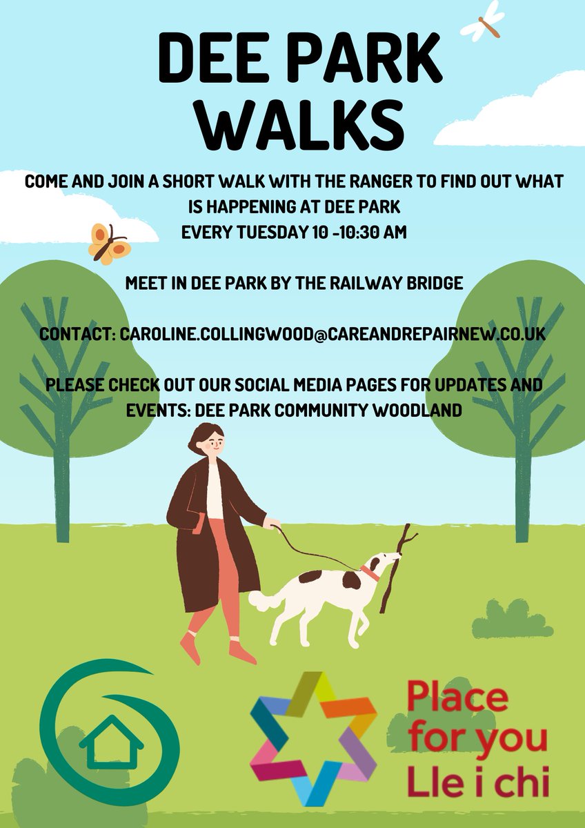 Come and join the ranger for a short walk around the park where you can find out about what's going on at Dee park and discover some of the wildlife of the park!