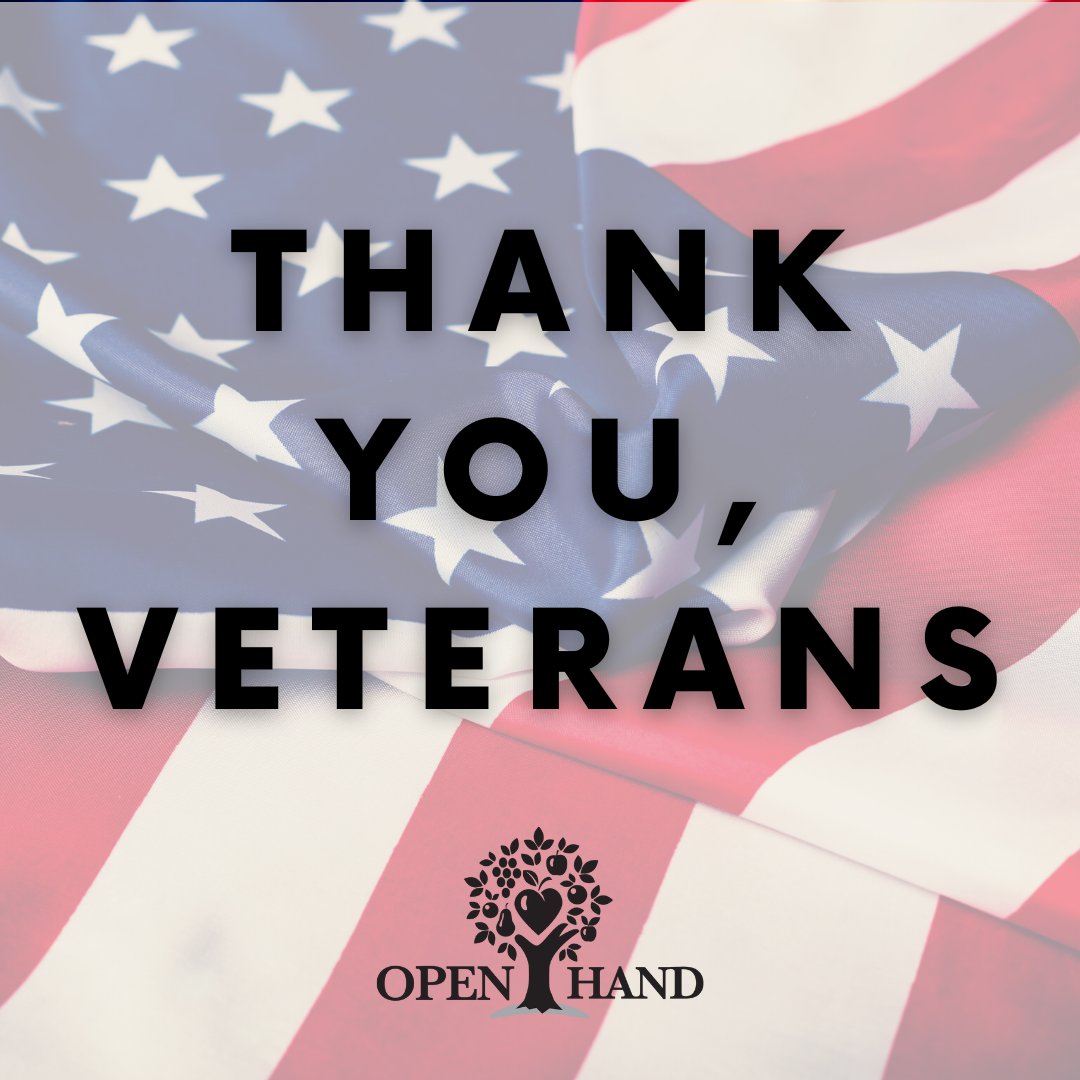OpenHandAtlanta's tweet photo. On behalf of Open Hand, thank you to everyone who have served. We're proud to support our medically-fragile & at-risk veterans with the love, dignity, and nutrition they deserve. Read more about how #CookingMatters supports our veterans: https://t.co/aadUdrligG 💙 #VeteransDay https://t.co/p9KYxucprH