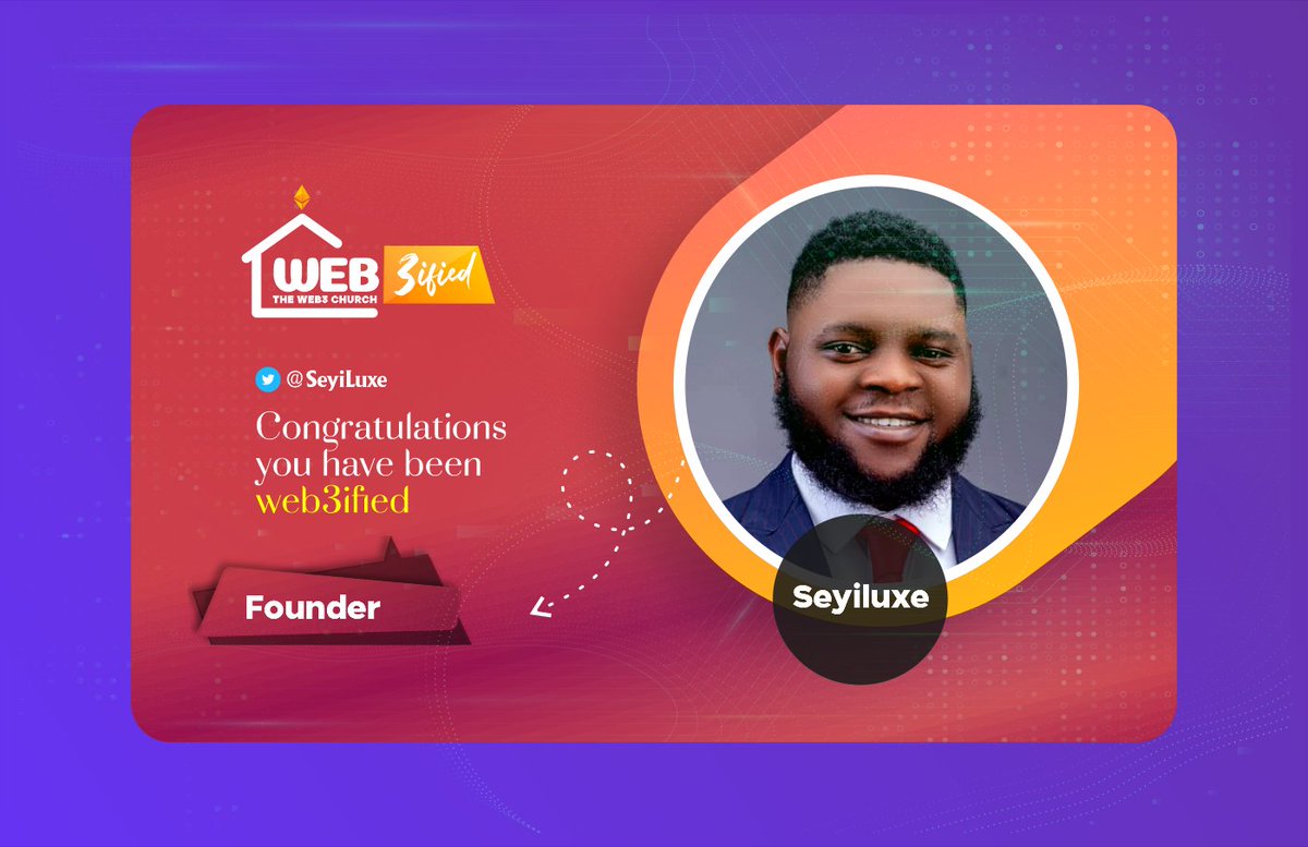 Introducing, @SeyiLuxe Founder <a href="/web3ified/">The Web3 Church</a> 
This journey is promised to be a blissful one.

GREATNESS IS KNOCKING