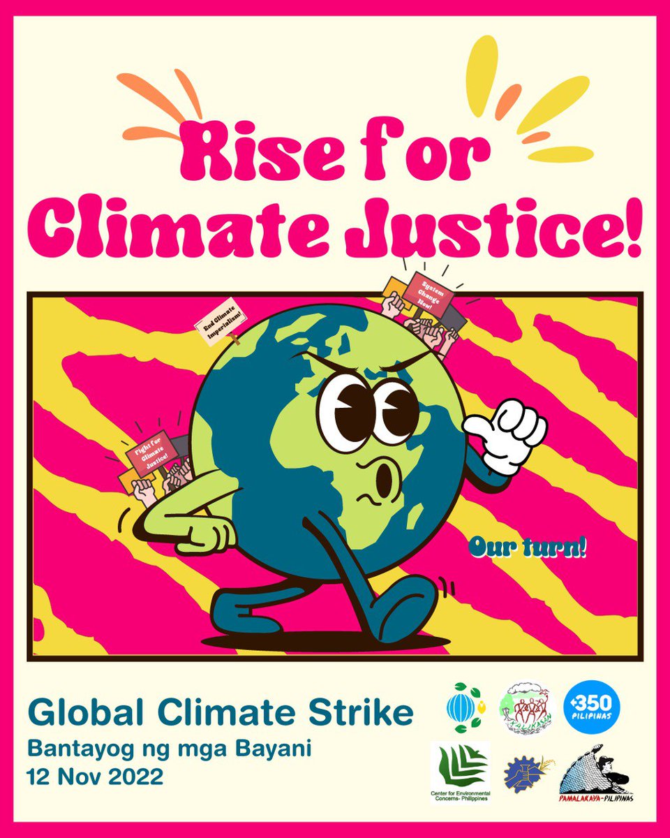 Time is running out ... for those who continue to destroy our planet. ⏳⏳⏳ Join us this November 12 as we Rise for Climate Justice in line with the ongoing #COP27 UN Climate Change Conference. #ClimateJusticeNow #EndClimateImperialism